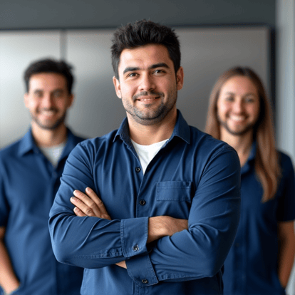 Luxe Appliances Repairs service van parked in a Sacramento neighborhood ready for service.