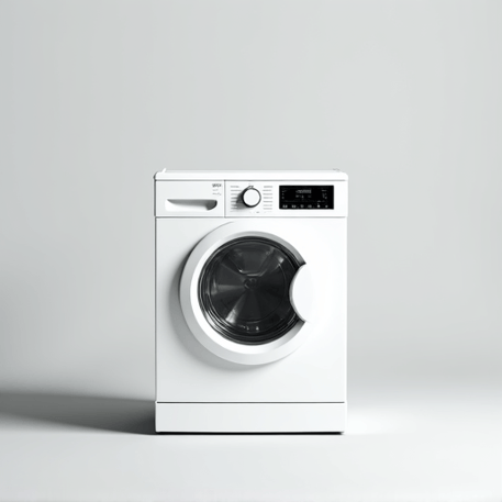 Expert technician performing fast washer repair service in a Sacramento area home. Professional appliance repair specialist checking internal components of a modern washing machine.