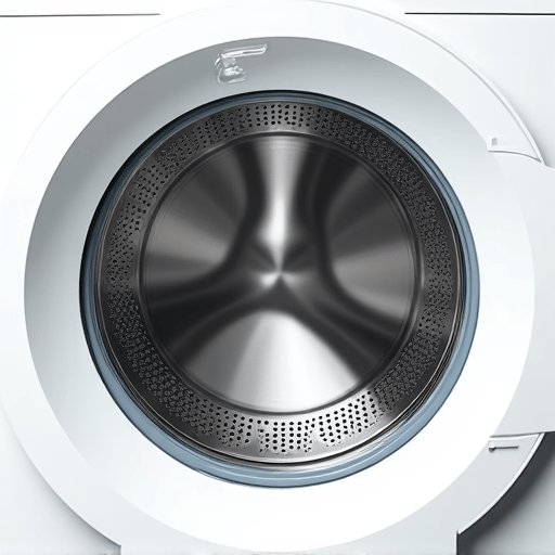 Certified appliance repair specialist inspecting washing machine internal components for repair.