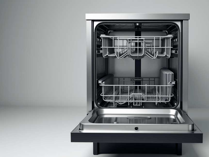 Expert technician performing fast dishwasher repair service in a Rancho Cordova home kitchen.